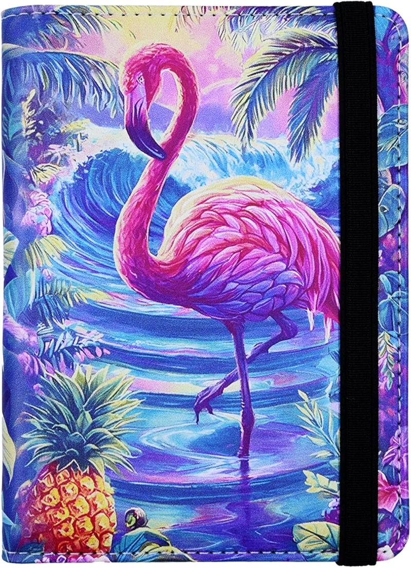 bassyil Passport Holder for Women and Men PU Leather Passport Cover for Travel (Flamingo) - Image 1